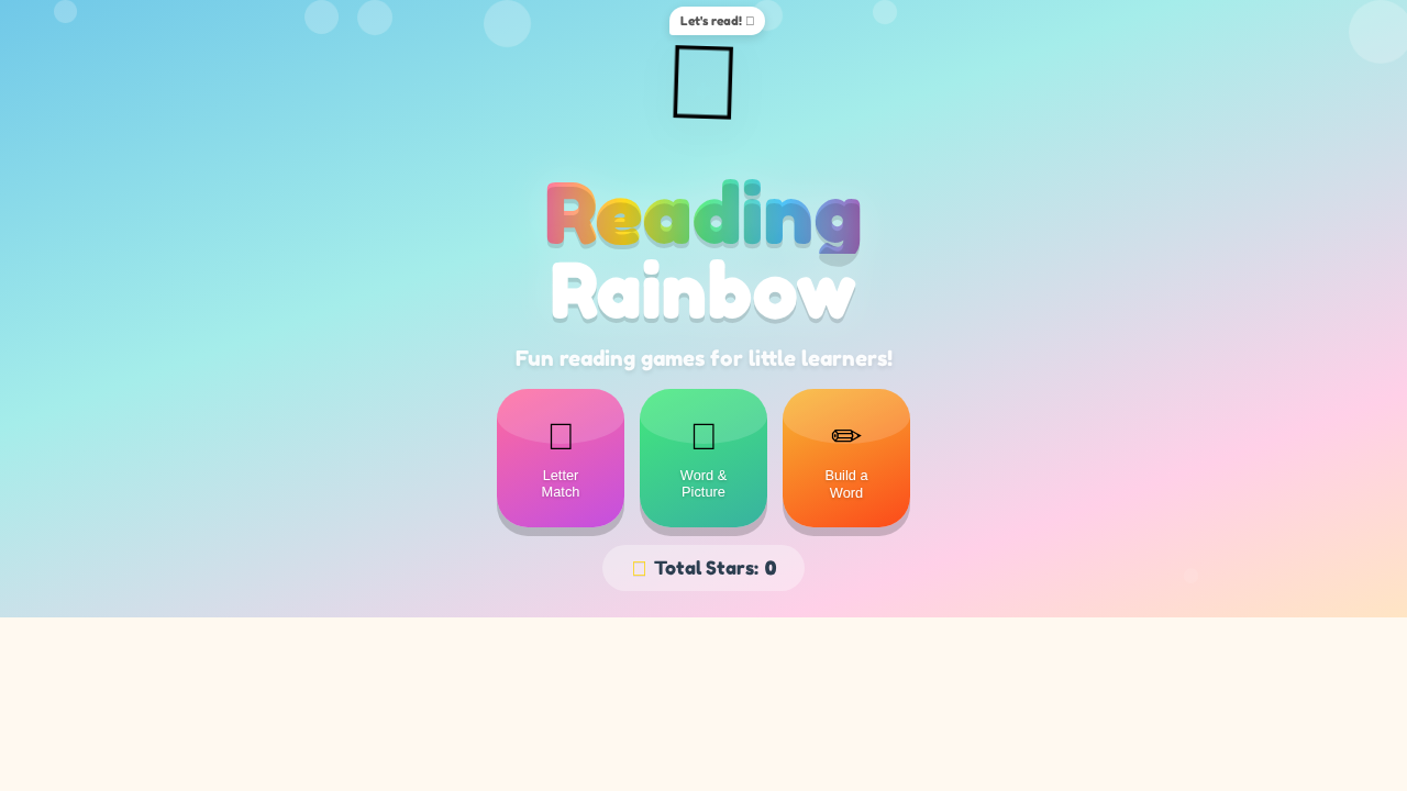 educational game for 4-5 with reading